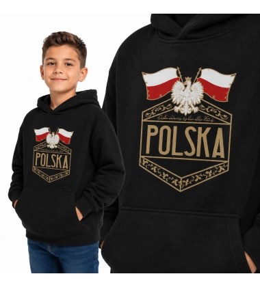 Bluza z kapturem dziecięca Patriotyczna SERCE CAŁE DLA NIEJ
